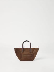 Brunello Cucinelli Duo mini bag in suede with monili - Img 2