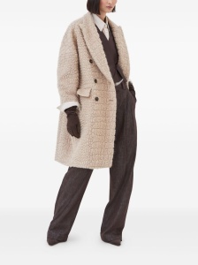 Brunello Cucinelli Virgin wool and mohair coat with dazzling croc motif - Img 4