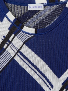 Burberry check-print silk dress - Img 3