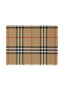 Burberry Check wool and silk scarf - Img 4