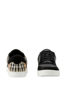 Burberry Leather, suede and check sneakers - Img 3