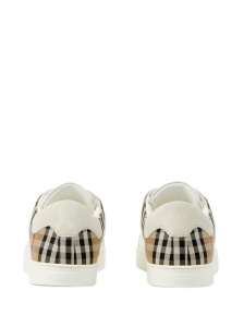 Burberry Leather, suede and check sneakers - Img 2