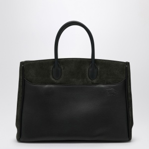 Burberry Rocking Horse small dark green suede tote - Img 2