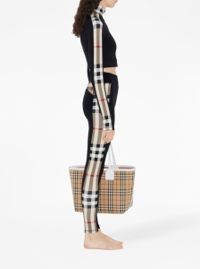 Burberry Stretch jersey cropped sweater with check trim - Img 4
