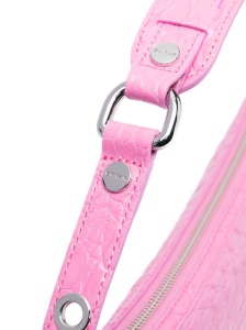 By Far Gib embossed crocodile-effect shoulder bag - Img 4