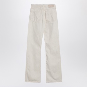 Calvin Klein Relaxed Flared beige jeans in linen blend - Img 2