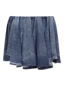 Diesel Asymmetric Mini Skirt in Blue - Img 2