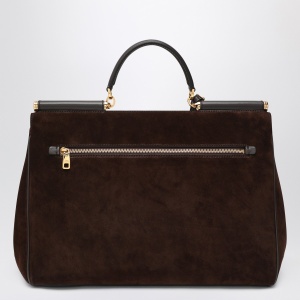 Dolce & Gabbana Dolce&Gabbana Ebony brown suede large bag My Sicily - Img 2