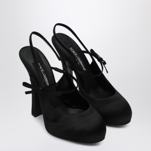 Dolce & Gabbana Dolce&Gabbana High black satin slingback