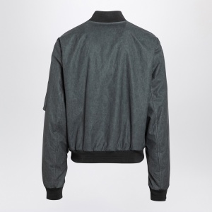 Dolce & Gabbana Dolce&Gabbana Light grey linen bomber jacket - Img 2