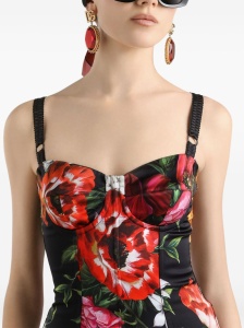 Dolce & Gabbana Flower print satin dress - Img 4
