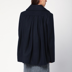 Dries Van Noten Navy blue wool-blend double-breasted coat - Img 2
