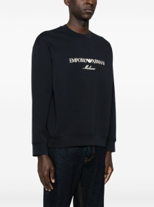 Emporio Armani ASV Double-jersey sweatshirt with logo embroidery - Img 3