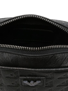 Emporio Armani Exclusive embossed-logo messenger bag - Img 4