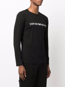 Emporio Armani logo print long sleeve T-shirt - Img 3