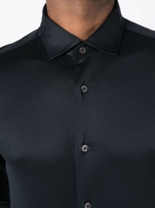 Emporio Armani long-sleeve poplin shirt - Img 3