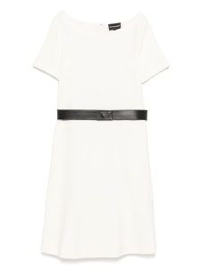 Emporio Armani Ottoman-jersey belted dress