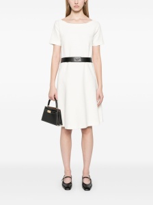 Emporio Armani Ottoman-jersey belted dress - Img 4