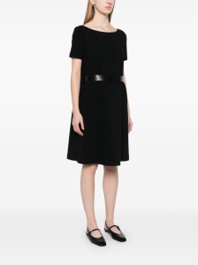 Emporio Armani Ottoman-jersey belted dress - Img 3