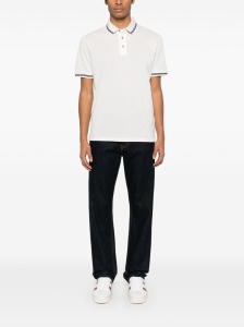 Emporio Armani Piqué polo shirt with piped collar - Img 3