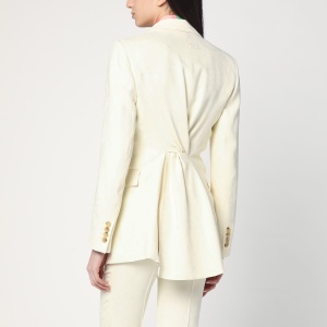 ETRO White jacquard jacket with crossover detail - Img 2