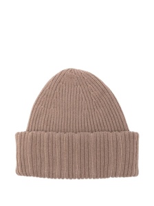 Fabiana Filippi Ribbed metallic-thread beanie hat