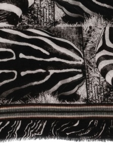 Faliero Sarti Zebra-print fringed scarf - Img 3