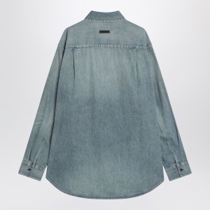 Fear of God Light blue shirt with faded denim effect - Img 2