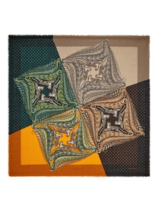 Ferragamo Madras print cashmere stole
