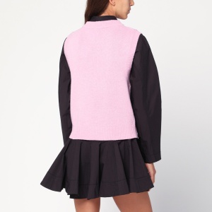 GANNI Pink Puppy wool-blend vest - Img 2