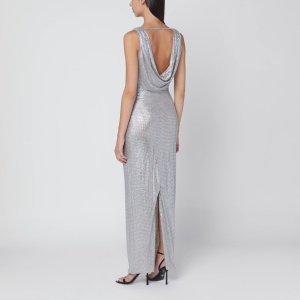 Giuseppe di Morabito Silver long dress with crystals - Img 2