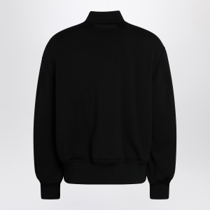 Givenchy Black leather bomber jacket with wool sleeves - Img 2