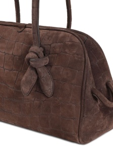 JACQUEMUS A Turismo crocodile-embossed knot-detail tote bag - Img 3