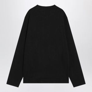 JACQUEMUS Black long-sleeved cotton T-shirt - Img 2