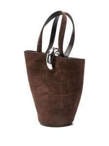 JACQUEMUS Crocodile-Effect Ring-Detail Tote Bag - Img 4