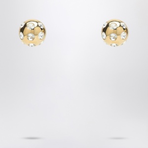 JACQUEMUS Square Round Earrings with rhinestones