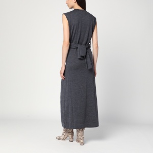 Jil Sander Gray dress in wool with crossover detail - Img 2