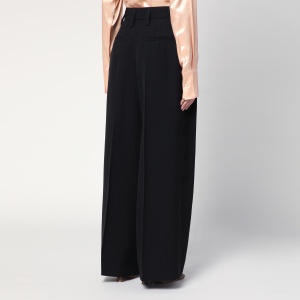 Jil Sander Wide black pants in silk blend - Img 2