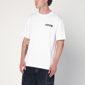 KENZO White cotton T-shirt with logo