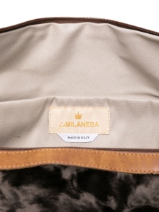 La Milanesa Fur-effect half-moon shoulder bag - Img 3