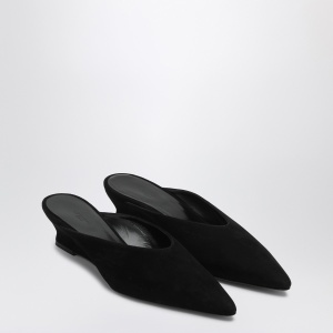 Le Monde Béryl Black wedge mule in suede