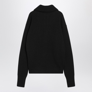 LEMAIRE Black wool zip sweater - Img 2