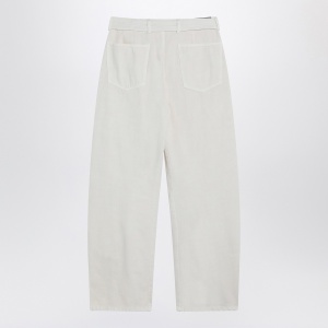 LEMAIRE Cream trousers with belt - Img 2