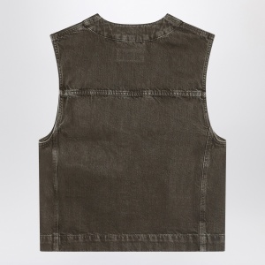 LEMAIRE Moss green denim vest - Img 2