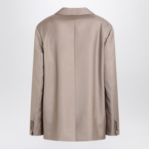 LouLou De Saison Double-breasted wool jacket in taupe color - Img 2