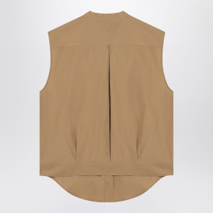 LouLou De Saison Sleeveless shirt in sand colour - Img 2