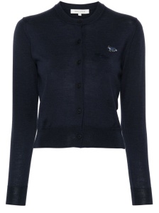 Maison Kitsuné Maison Kitsune logo-embroidered Wool Cardigan