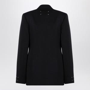 Maison Margiela Black double-breasted jacket in wool - Img 2