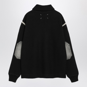 Maison Margiela Black wool half-zip sweater - Img 2