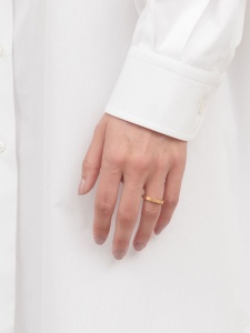 Maison Margiela logo-engraved band ring - Img 4